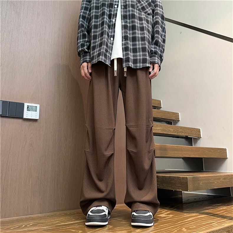 K2477批45控68秋季新款垂感面料裤子男伞兵裤百搭休闲裤男裤子,男装休闲裤,电商D229A