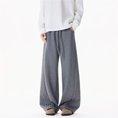 老钱风弯刀裤子男款美式休闲阔腿裤宽松直筒男卫裤，男装休闲裤，四季星座505