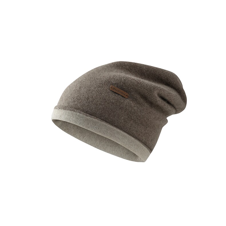 2025年春季新款百搭男女通用纯色双股加厚保暖堆堆帽，帽子，绒之心羊绒