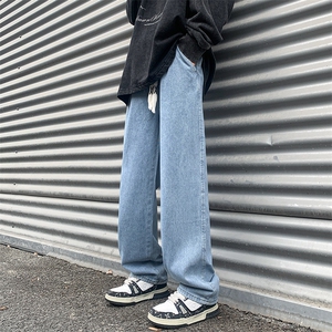 8XL-M牛仔裤男士直筒宽松特大码胖子阔腿裤男款长裤NZ110-P45控58图片