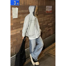 毛领连帽卫衣开衫男女秋季新款宽松bf美式街头慵懒感外套W136，男装卫衣，星座1116A（原606A-3）