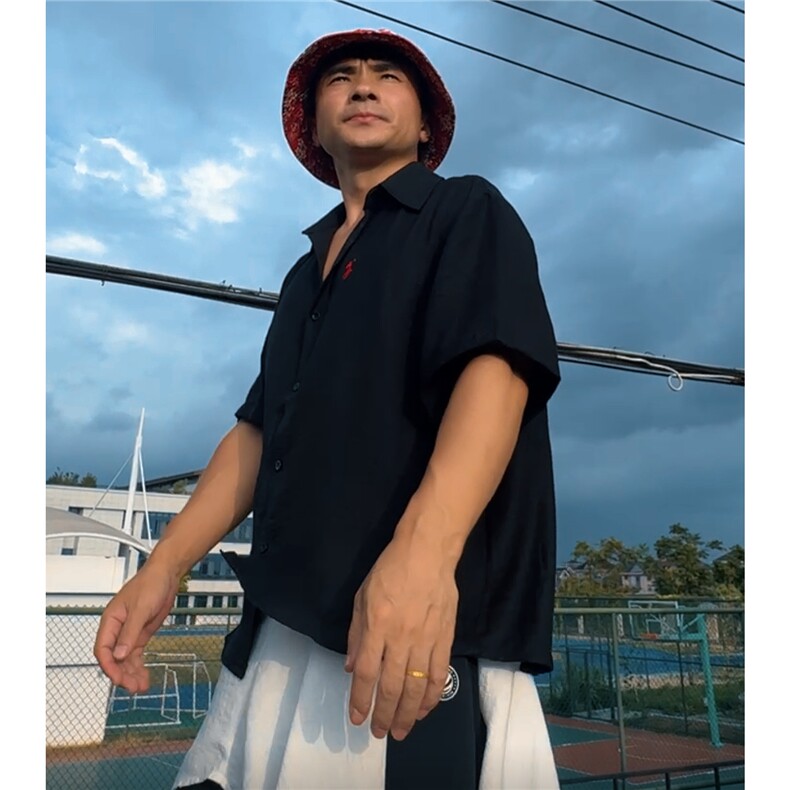 DC02男士短袖棉麻亚麻衬衫透气舒适面料凉爽透气衬衣慵懒风学院风,男装T恤,星座115A-2