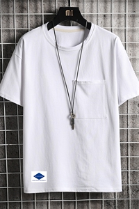 DX24061-P25大口袋百搭短袖t恤男大码半袖体恤上衣服图片