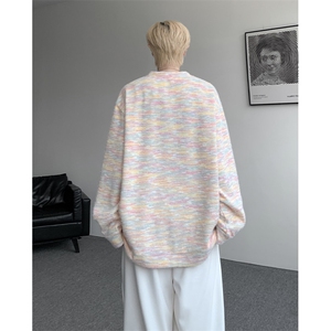 WY10156-特批40 控78 新款圆领简约套头宽松大码卫衣糯米衣服男图片