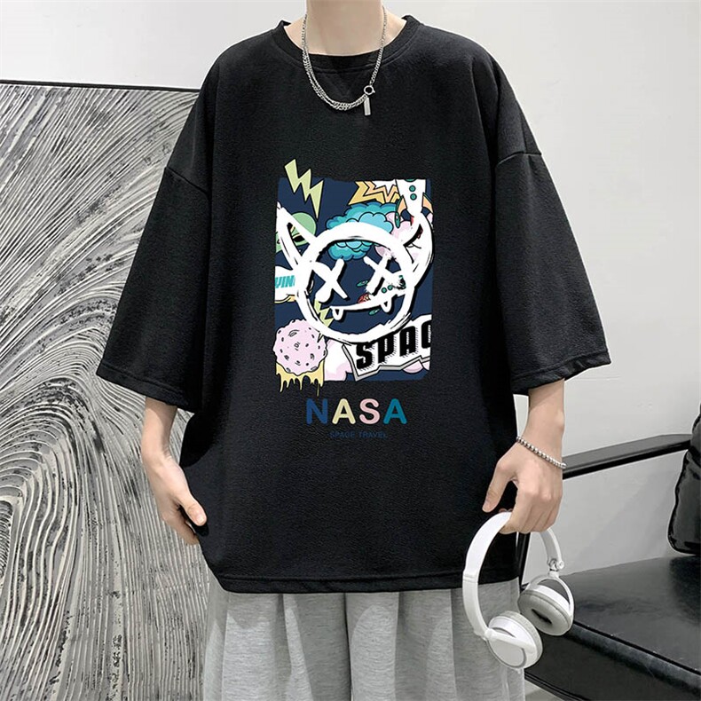春夏季七分袖t恤男大码五分袖男短袖中袖Q11275-P30,男装T恤,电商A040