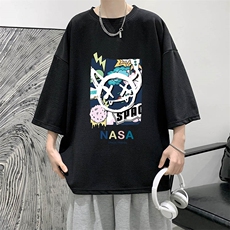 春夏季七分袖t恤男大码五分袖男短袖中袖Q11275-P30，男装T恤，电商A040