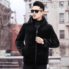 D208869新款2021男式连帽外套仿金貂绒保暖夹克P276,男装夹克,电商B360