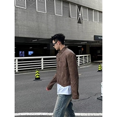 高级感垫肩短款机能外套男秋款美式高街潮牌vibe风机车夹克，男装夹克，四季星座505