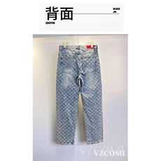 K1107-p39-(网络图）大量现货小魔怪提花牛仔裤直筒裤老爹裤长裤，男装牛仔裤，星座103A-1