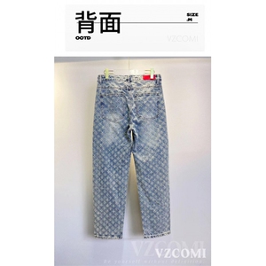 K1107-p39-(网络图）大量现货小魔怪提花牛仔裤直筒裤老爹裤长裤图片