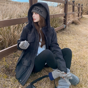 2C085-Q055P290  连帽90白鸭绒收腰羽绒服外套 K458图片