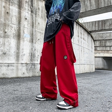 夏季新款ins宽松工装休闲裤男港风潮流高街帅气阔腿裤K3597-P45，男装休闲裤，星座512-2