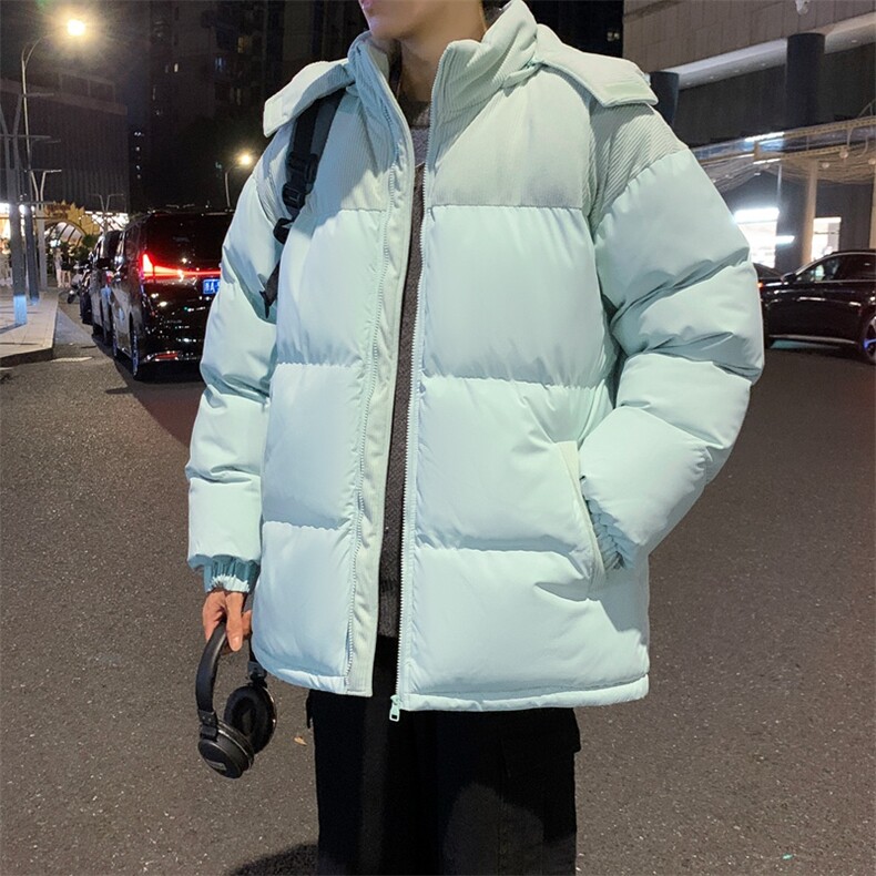 棉服撞色拼接灯芯绒外套男生冬季棉衣情侣装棉袄子M810-P85,男装棉衣,星座308B-2