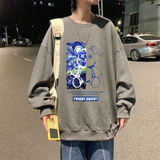 S6290-P28秋季圆领卫衣男大码韩版宽松长袖外套，男装卫衣，电商A040