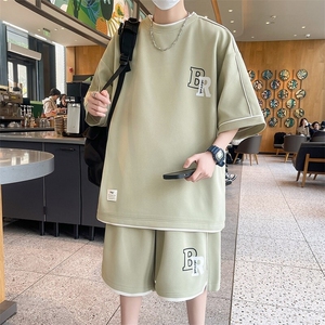 84301-P55 夏季短袖T恤男套装休闲两件套图片