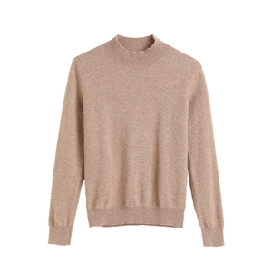 秋冬季新款纯色高领35%羊绒衫女宽松显瘦长袖打底衫图片
