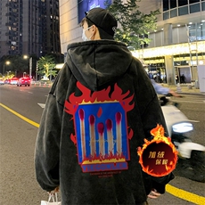 直播品质500克重磅美式做旧水洗卫衣SL1551-常规特P55加绒特P65，男装卫衣，电商A486