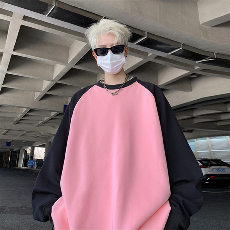 抖音得物高品质重磅二开全棉阔版支持退换 360克插肩圆领卫衣CM01图片