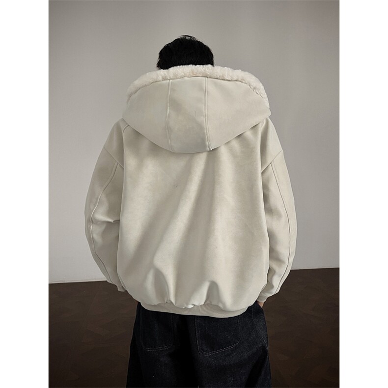 MY888特P95现货冬季座山雕连帽兔毛拼接皮衣棉衣棉服男,男装皮衣,电商B205