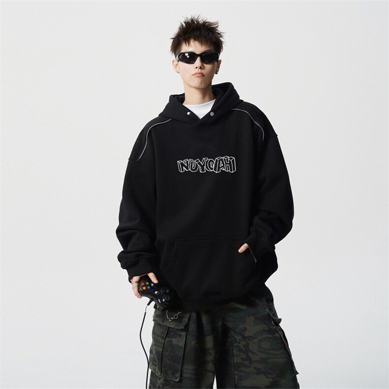 得物供货、重磅420克现货连帽卫衣HD019-1-WY25133LL-P45,男装卫衣,电商019-1
