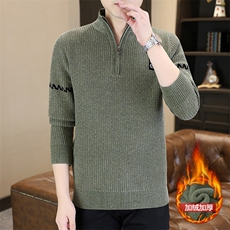 1018-1-M648-P50男士秋冬季新款休闲一体绒针织毛衣时尚帅气，男装针织衫/毛衣，星座1018-1​