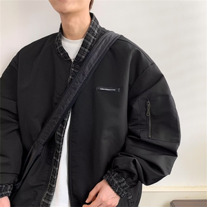 A796-P62 秋季潮牌ins宽松情侣棒球服外套美式复古飞行员夹克男图片