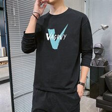 男士长袖t恤春秋季2021新款秋衣圆领潮牌ins潮流宽松百搭DF84T，男装T恤，电商A102