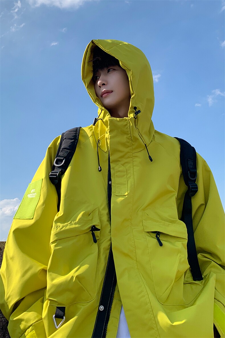 8XL-M特大码冲锋衣防水宽松工装风男夹克外套JK1306P90控118,男装夹克,电商D206-1