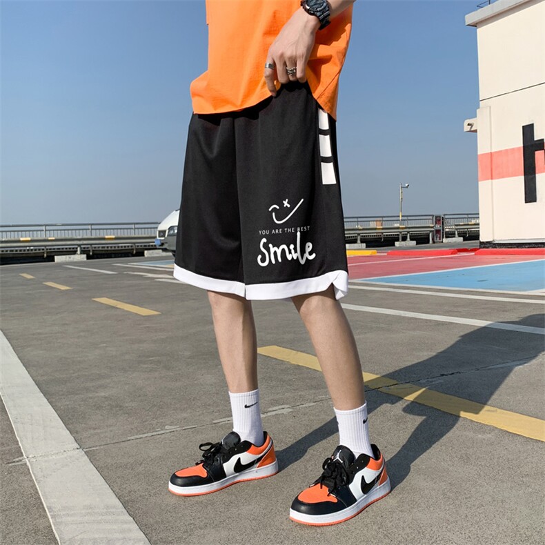 ！2023夏季男士笑脸短裤宽松冰丝运动五分裤DK609P30,男装休闲裤,电商B220