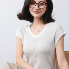25夏季韩版低领软糯针织T恤女小飞袖上衣无袖打底衫轻薄透气背心，女装T恤，冀清阳荣