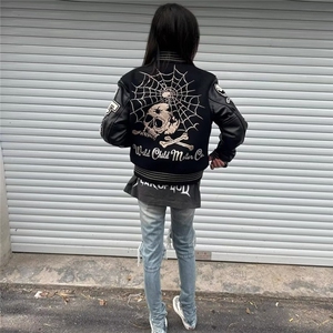 1506-1/JA2391/P74冬季新款外套男装加绒保暖印花潮流个性夹克图片