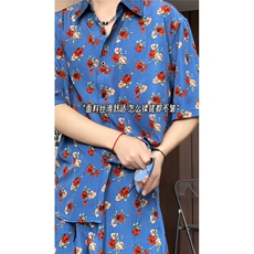 短袖衬衫男+短裤男套装男100%聚酯纤维M-5XL大码TZ78702P50控98，男装休闲套装，星座226-1