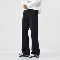 美式高街vibe牛仔裤男士直筒宽松阔腿微喇潮百搭长裤子J8091-P45，男装牛仔裤，星座509