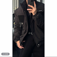 抖音冬季新款工装骑兵服拉链立领棉服男潮M218-P128(网图），男装棉衣，电商B267