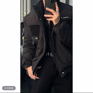 抖音冬季新款工装骑兵服拉链立领棉服男潮M218-P128 (网图）图片