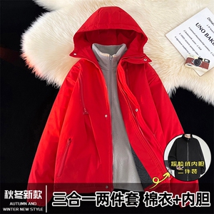 三合一户外棉衣防水冲锋衣棉服加厚潮连帽棉袄A266-SH61601-P95图片