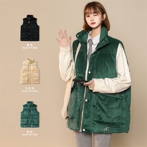 冬款潮中性风加棉马甲背心棉服宽松立领外套男士8156-P95 控价118图片