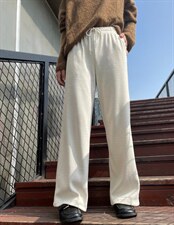 雪尼尔抽绳阔腿裤，其它，布意情怀