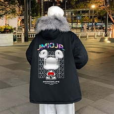 MM48214-P130冬季大毛领棉衣男士大码加厚棉袄男棉服，男装棉衣，电商A040
