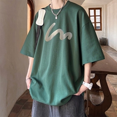 发泡印花！230g重磅纯棉!夏季短袖t恤男半袖男NT123-P25，男装T恤，电商B367