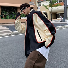高级感痞帅赛车服美式机车外套男飞行员夹克情侣装，男装夹克，星座716-4