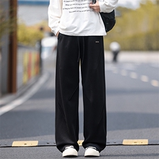 曼巴棉360g高克重潮流褶皱金属标宽松休闲卫裤男K5633-特P36控69，男装休闲裤，电商A001-1