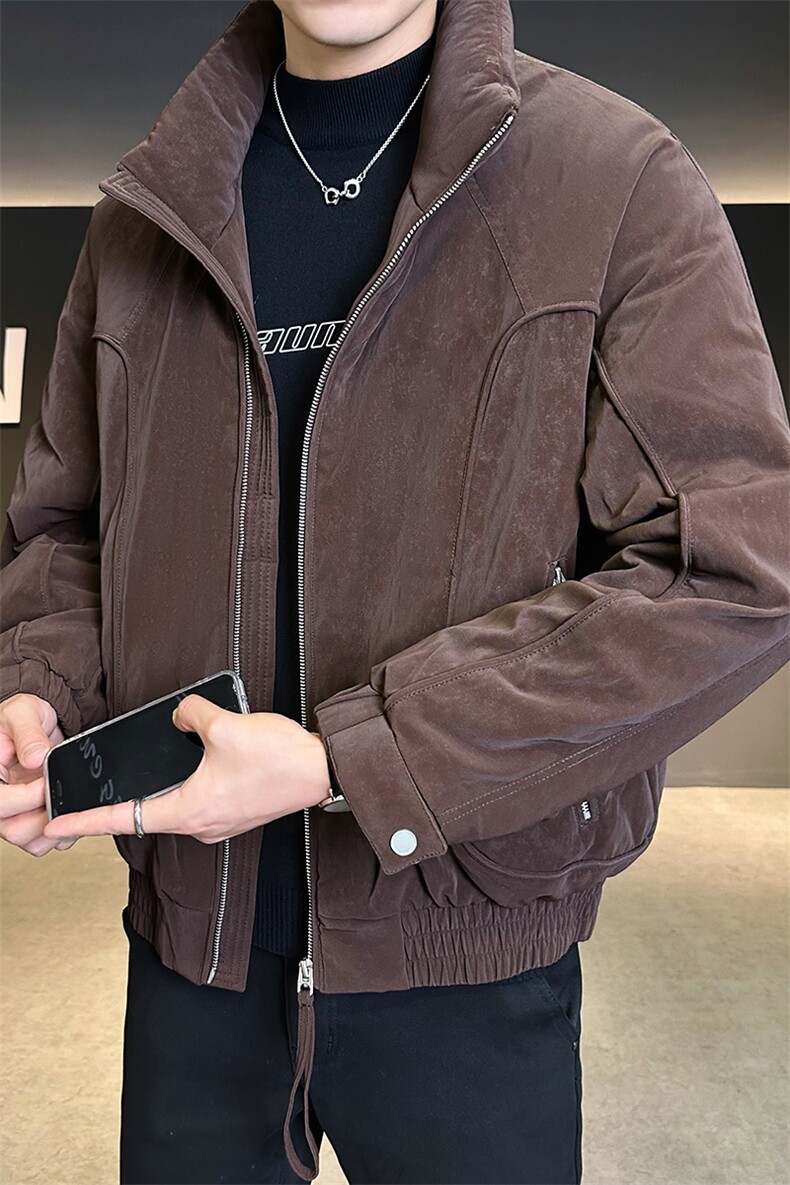 90标立领绒面设计白鸭绒羽绒服潮牌保暖外套YR9100-P309,男装羽绒服,电商D342