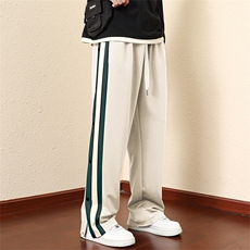 新款男冬季百搭条纹直筒港风休闲裤GD8510-P50控78，男装休闲裤，星座717