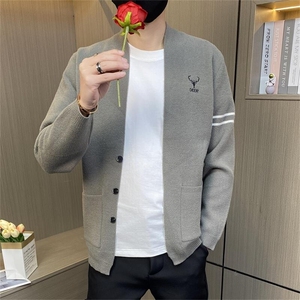 M3829-特P60针织衫外套男线衣春秋季韩版休闲潮流修身开衫毛衣男图片