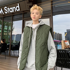 冬季港风男装外套宽松百搭棉马甲保暖羽绒棉棉服男坎肩MJ106-P68，男装背心/马甲，电商B295