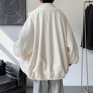 冬季新款兔毛外套男潮牌高街痞帅情侣休闲加厚保暖棉衣棉袄Y92图片