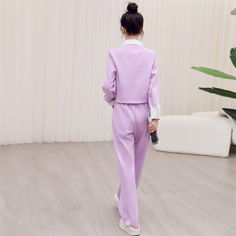 2025气质休闲小个子阔腿裤两件套女时尚洋气新款减龄,女装套装/套裙,韩美纤衣