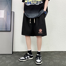 HD74237-P22华夫格短裤男大码宽松五分裤男直筒中裤，男装休闲裤，电商A040