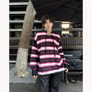 现货！男士马海毛潮小v领针织衫套头毛衣M825-P90图片